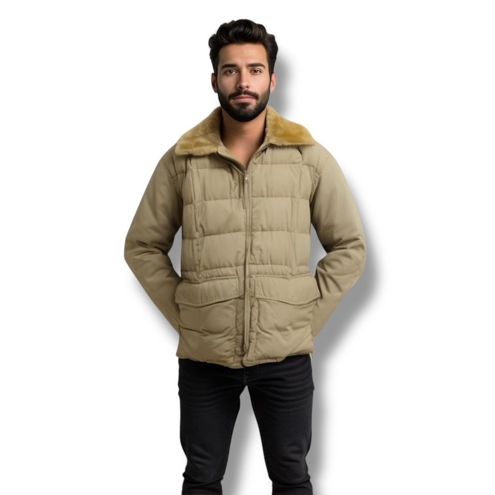 Pioneer Sportswear Beige Goose Down Jacket L Vintage